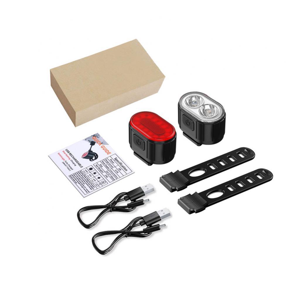 Bicycle Rear Light USB Rechargeable Waterproof Bike Safety Warning Light For MTB Helmet Pack Bag Tail Light Cycling Taillight 1PC/1Pair