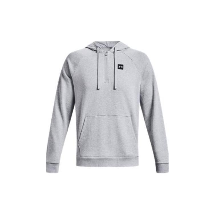Under Armour Rival Sweatshirts Men's Gray Hooded Moderate Regular 1373371-011