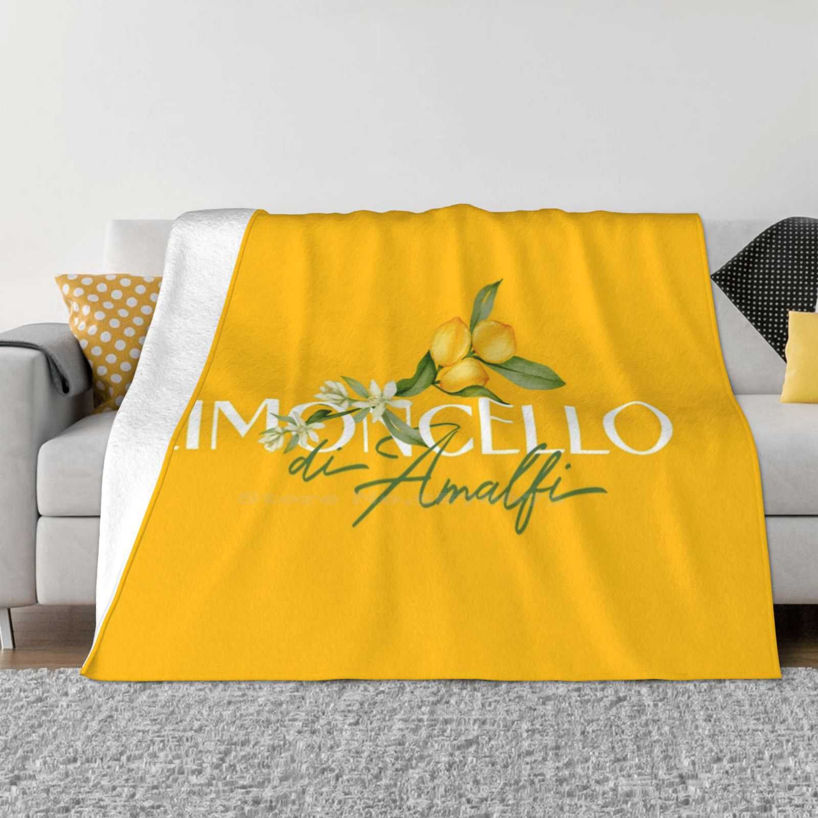 Limoncello Di Amalfi Four Seasons Comfortable Warm Soft Blanket Italia Italy Pasta Lemon Digestive Lime Fruit Summer Sea Amalfi 30x40in