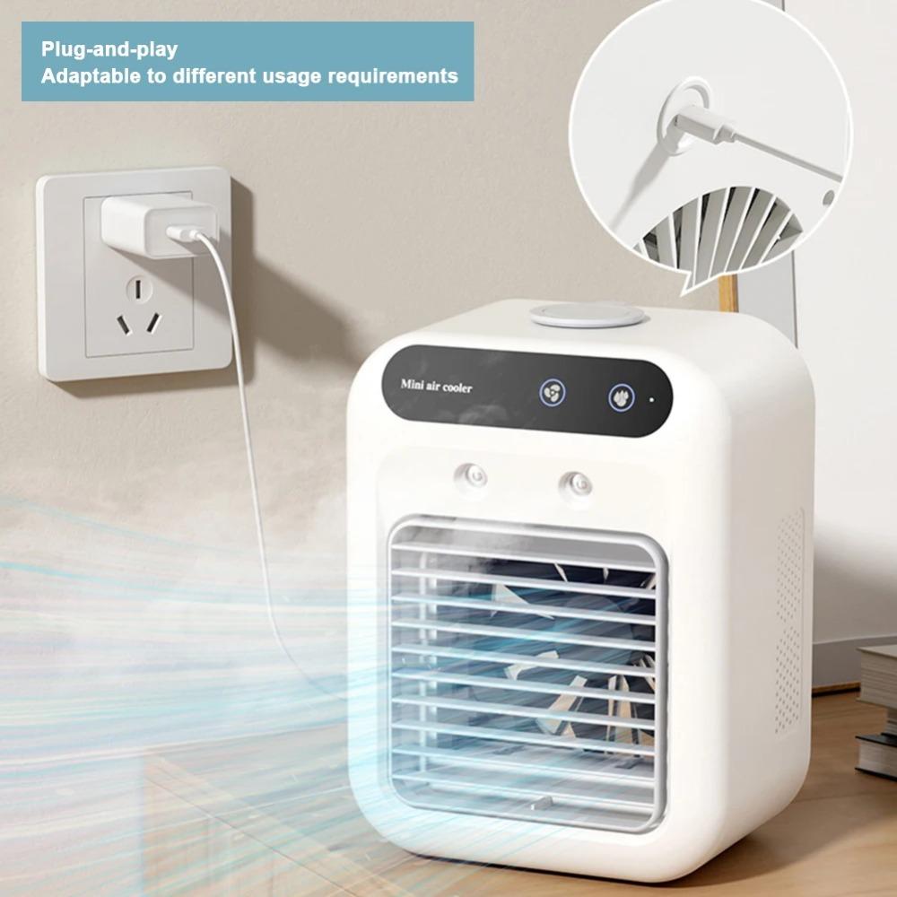 Portable Air Conditioner Fan Mini Evaporative Air Cooler with Humidifier Air Cooling Fan Quiet for Home Office Bedroom Use