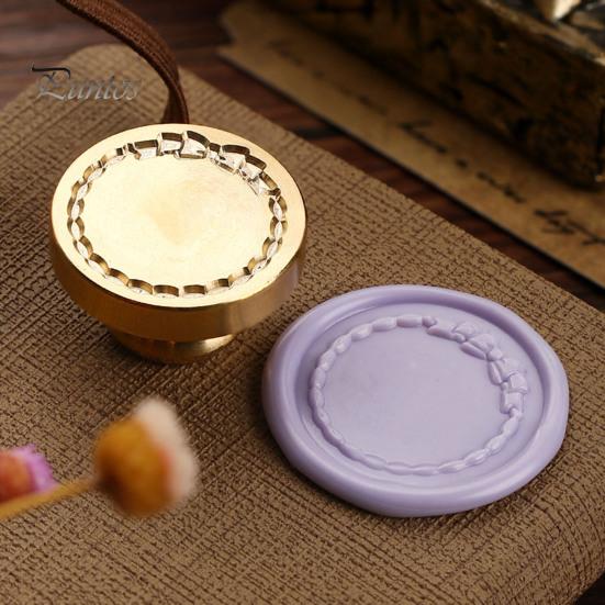 Stationery Accessory Minimalist Frame Wax Seal Stamp Head, Solid Brass Engraved Sealing Journal Decoration Replacement Heads for Envelope Gift