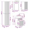 Bathroom Furniture Set 3 Pcs Grey Sonoma 33 X 34.5 X 160 Cm