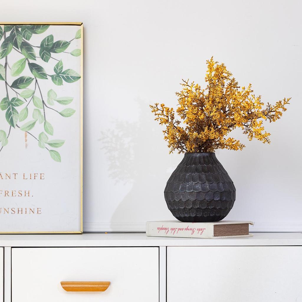 Wabi-Sabi Retro Ceramic Vase - Chinese Style for Living Room, Tea Room, or Hotel Decor