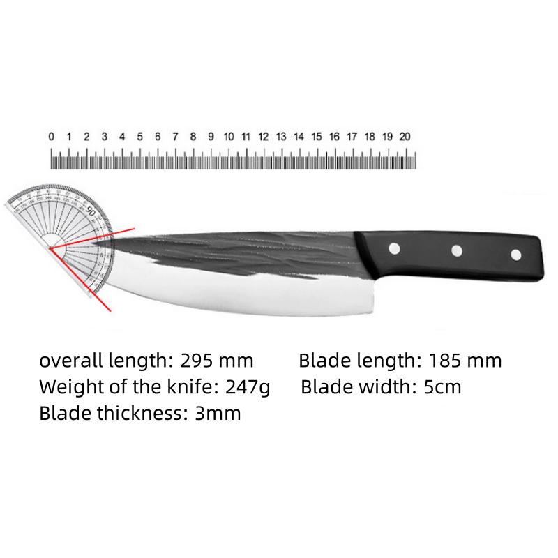 Handmade Chef Knife Meat Cleaver Stainless Steel Traditional Wood Handle Chinese Slaughter Knives