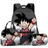 3D Animation Wukong Dragon Ball Super Student School Bag Backpack Lunch Bag Pencil Bag Three-Piece Set