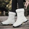 Women's Plus Size Cotton Boots - New Casual Fleece-Lined Thickened Warm Snow Boots - Large Cotton Boots