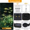 Solar Garden Light Swaying Starburst Lights Waterproof Outdoor LED Lamp Yard Patio Pathway Decor Warm White Landscape Lighting
