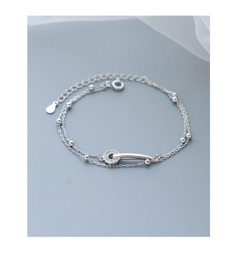 Women's 999 Sterling Silver Double Layer Luxury Bracelet - Summer Stacked Design