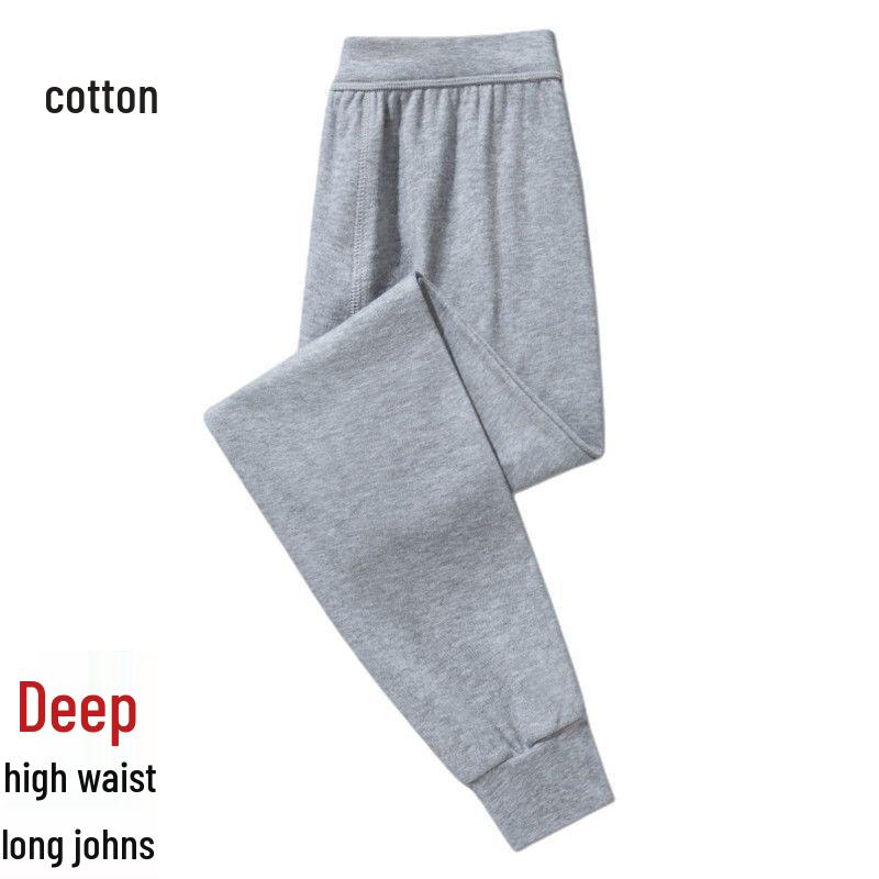 Pantaloni Termici da Uomo a Vita Alta in Puro Cotone - Taglie Forti, Calore Autunno/Inverno, Abbigliamento per la Casa, Monostrato.