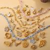 Yori 2Pcs Fashionable Retro Bohemian Style DIY Heart and Flower Pendant Accessories for Handmade Jewelry Making Design