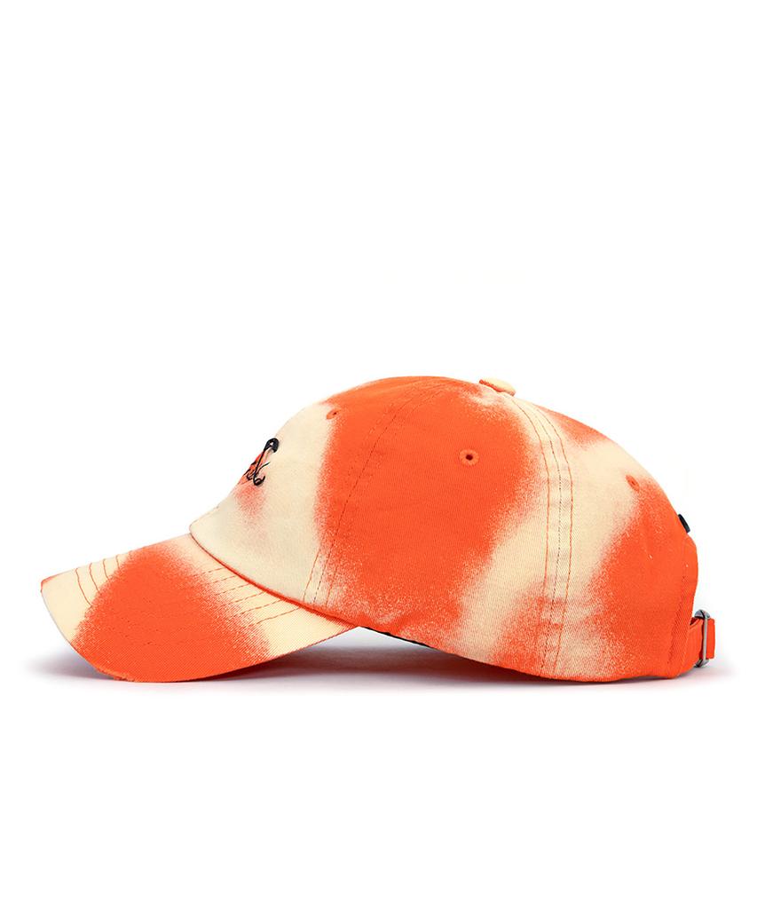 BLACKBLOND Bibbidi Horizon Bleached Script Logo Cap (Orange)