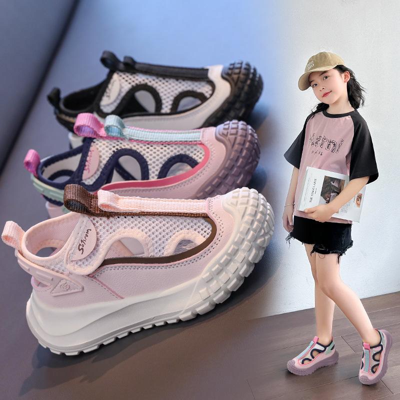 Children Summer Breathable Mesh Sports Sandals Fashion Hollow Casual Outdoor Shoes for Boys and Girls