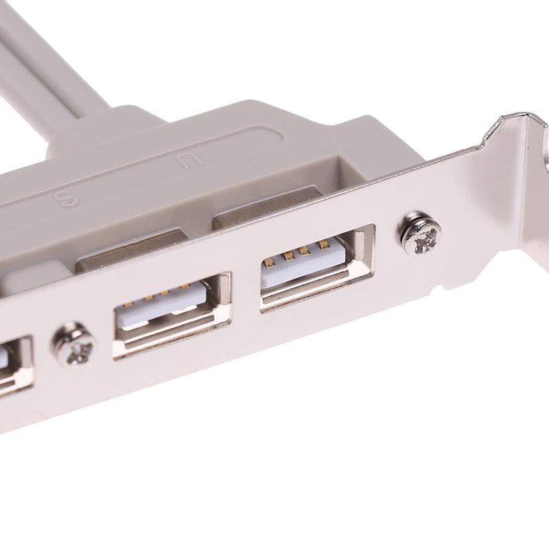 4 Port Usb 2.0 To 9 Pin Mainboard Header Bracket Extension Cable For Pc Panel