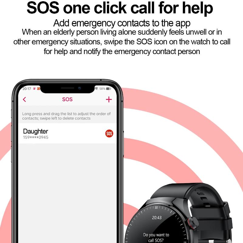 2025 Nuovo Orologio Smart Grado Infermieristico Sanitario Uomo Tracker Lipidi nel Sangue Acido Urico ECG+PPG Orologio Chiamata Bluetooth Smartwatch Per Xiaomi