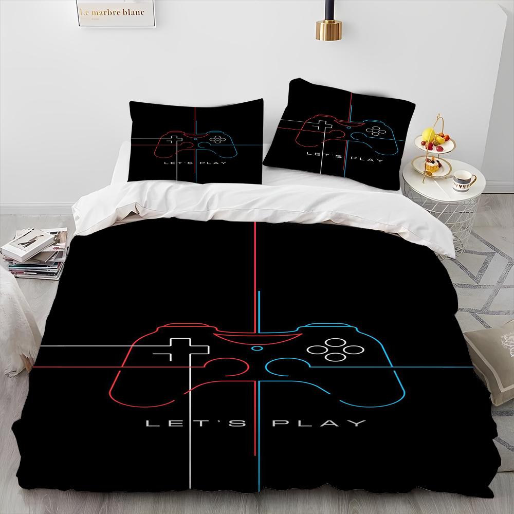 Comforter Cartoon Gamer Game Controller Comforter Bedding Set Bed Set King Queen Size Bedding Set Child