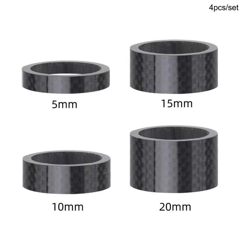 4/5 Stück Fahrrad Carbonfaser Spacer 3/5/10/15/20mm Steuersatz Unterlegscheibe 28,6mm Gabelrohr Spacer Mountainbike Zubehör