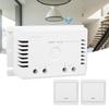 433MHz Wireless Switch Remote Control Double Control Panel Relay Transmitter AC85‑250V
