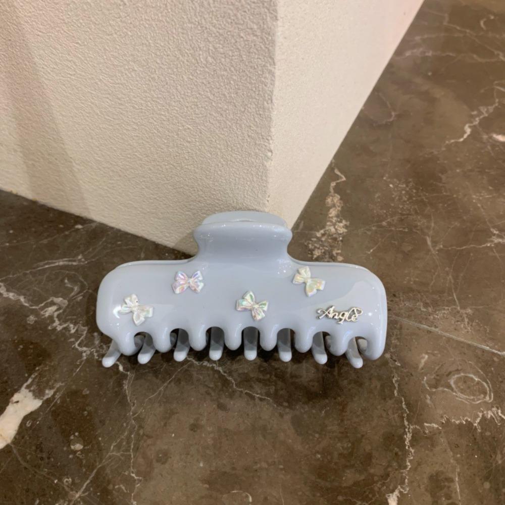 Plastic Bow Hair Claw PC Large Shark Clip Personalized Bowknot Hair Clip  Streetwear