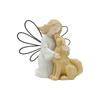 Girl and Dog Statue Ornaments, Hand-painted Angel Decorations for Home and Office Desktops, Resin Handicrafts