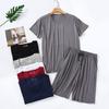 Women's Summer Modal Pajama Set - Short Sleeve Top & Capri Pants, Wearable Outdoors, Plus Size