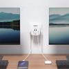 Listwa Kostka Zasilająca Rozdzielacz USB-A USB-C AC Typ Schuko - Biały