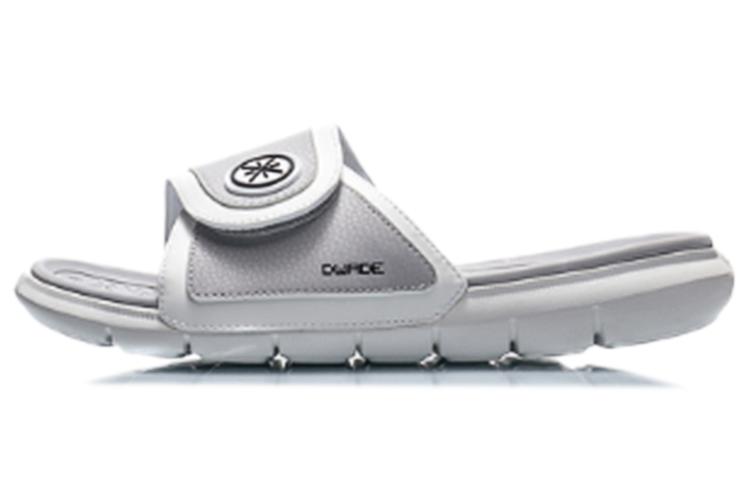 Мужские шлепанцы Li Ning с резиновой подошвой, стандартные, белые, ABTQ009-2 39.5