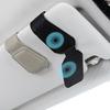 Car Sunglasses Holder Leather Eyeglasses Hanger Sun Visor Glasses Clip Portable Ticket Card Clip Practical Interior Accessories