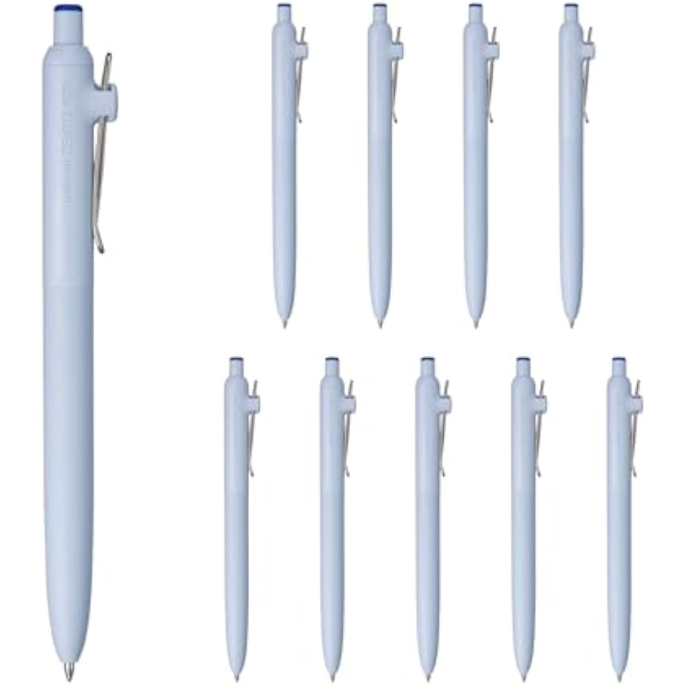 Mitsubishi pencil, water-based ballpoint pen, uniball, Zento, basic 0.7, blue, 10, UBNZS07.3310P