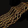 No Fade 1Meter Stainless Steel Gold Plated Embossed Link Chains DIY Women Men Necklaces Bracelets Jewelry Making Bags Chain Bulk