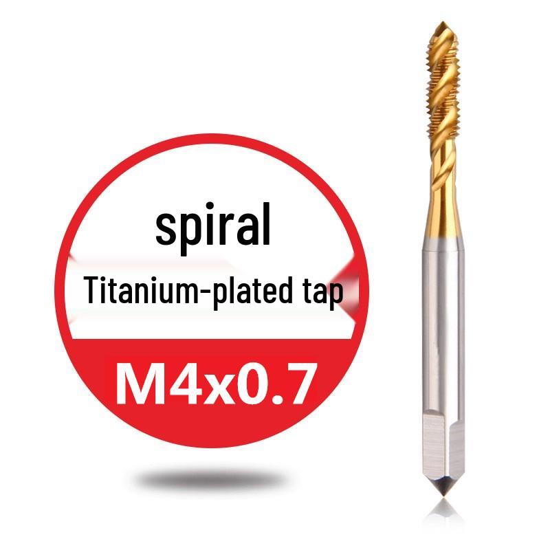 Titanium-Plated Spiral Flute Blind Hole Taps Set (M3-M20)