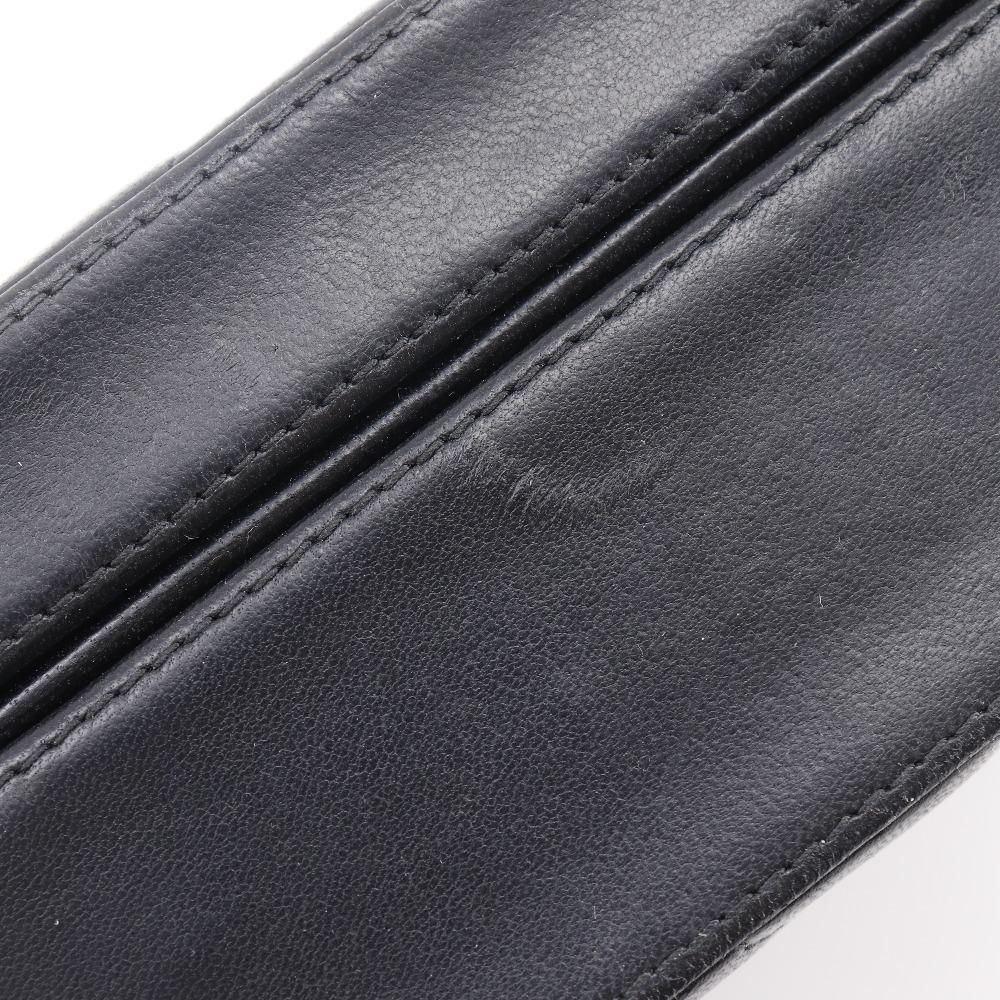 CHANEL Chevron COCO Mark Shoulder Bag V stitch vintage black lambskin Women Used