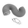 Tubo Flessibile Regolabile in PVC Robusto per Condotto d'Aria di Essiccatore con 2 Fascette a Vite per Ventilazione HVAC