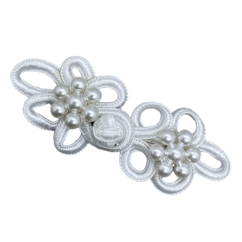 

Chinese Buttons Closure Knot Fastener Sewing Five Leaves Button DIY Clothing 1 білий