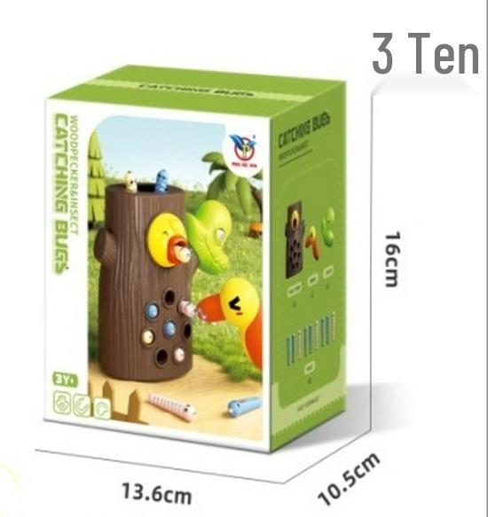 Magnetisches Spechtspielzeug: Lernspiel für Kinder - Verbessern Sie die Hand-Auge-Koordination durch Angeln und Wurmfangen