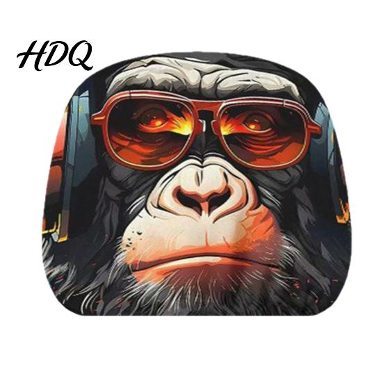 Headrest Cover for SUV Funny Car Covers Spooky Pattern Seat Polyester Protector Protector Universal Breathable Stretchy Interior Accessories