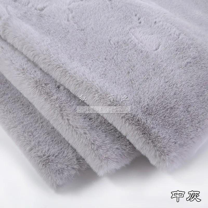 Short Plush Fabric Fur By The Meter for Pillowcases Clothing Sewing High-grade Soft Imitation Rabbit Hair Cloth Plain Thickened