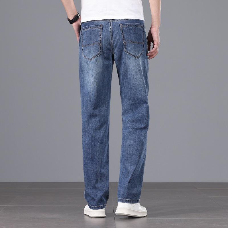 New High-waist Loose Light Business Thin Small Straight Trousers Jeans In Spring and Summer