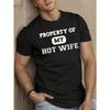 European Sizes Men'S Short-Sleeve Summer T-Shirt with Fun Polish Language DesignsMen's Funny "Property Of My Hot Wife" Slogan T-Shirt