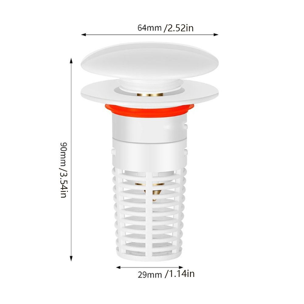 Rapid Drainage Pop-Up Bounce Core No Overflow Sink Drain Plug Wash Basin Drain Filter Shower