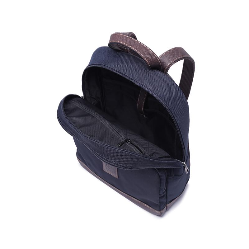 Longchamp Boxford 30 Zipper Closure Logo Adjustable Strap Canvas And Leather Trim Polyester Backpack Men Backpacks Blue 1475080127