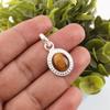 Yellow Tiger's Eye Gemstone Jewelry, 925 Solid Sterling Silver Jewelry, Handmade Pendant Gift For Women