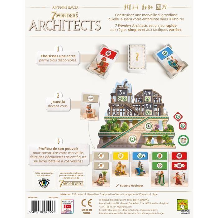 Asmodee - 7 Wonders : Architects - Age: 8+ - Number of Players: 2-7 - Mixed - 25 Minutes
