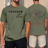 Men's Commemorative Print T-Shirt Free Neck T-Shirt