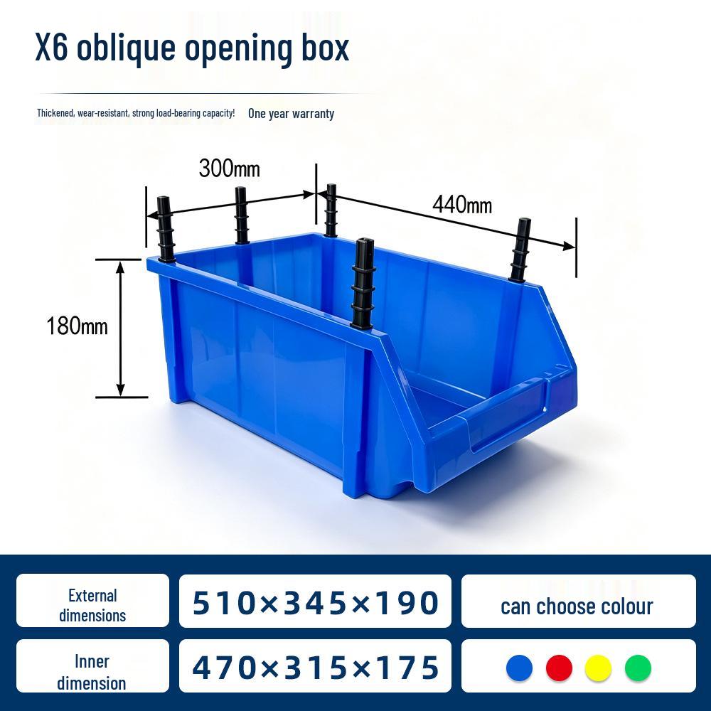 Modular Hardware Storage Box with Slanted Opening