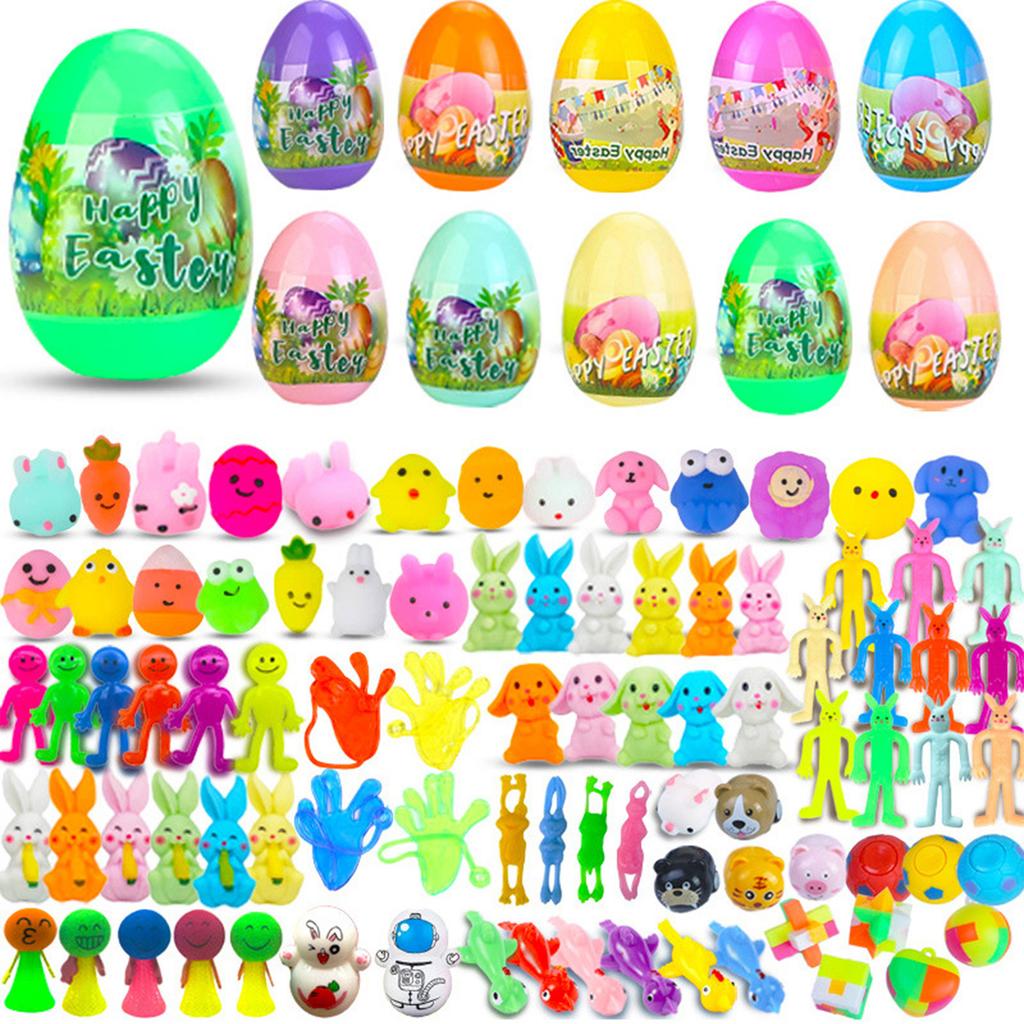 Easter Bunny Opens Its Mouth, Twists Eggs, Releases Stress, Squeezes Eggs, Party, Lottery, Eggshells