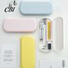 Compartment Pencil Holder Large Capacity Case with Compartments, Macaron Color Plastic Stationery Storage Box Box, Portable Student Pen Bag for School