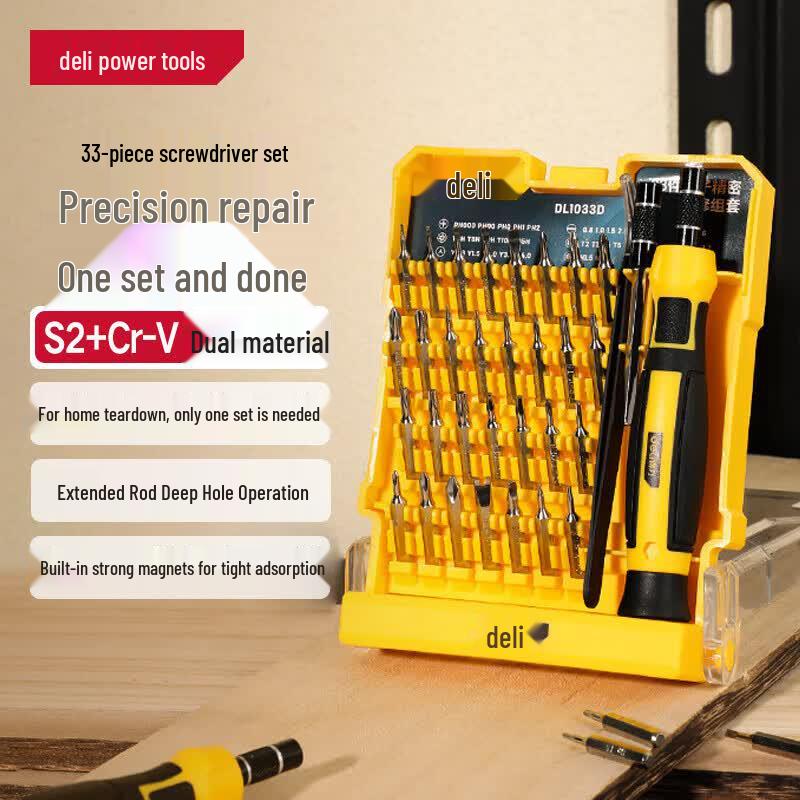 Deli 33-Piece Precision Repair Tool Set