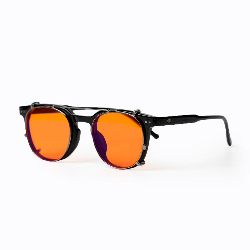 Lukeuai Model Bachko Black Clip Night Lens Blue Light Blocking Sleep Glasses