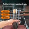 Car Detailing Brush Set with Replaceable Boar Bristle for Interior & Dashboard Cleaning