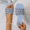 Women's Crystal-encrusted Lace-up Sandals